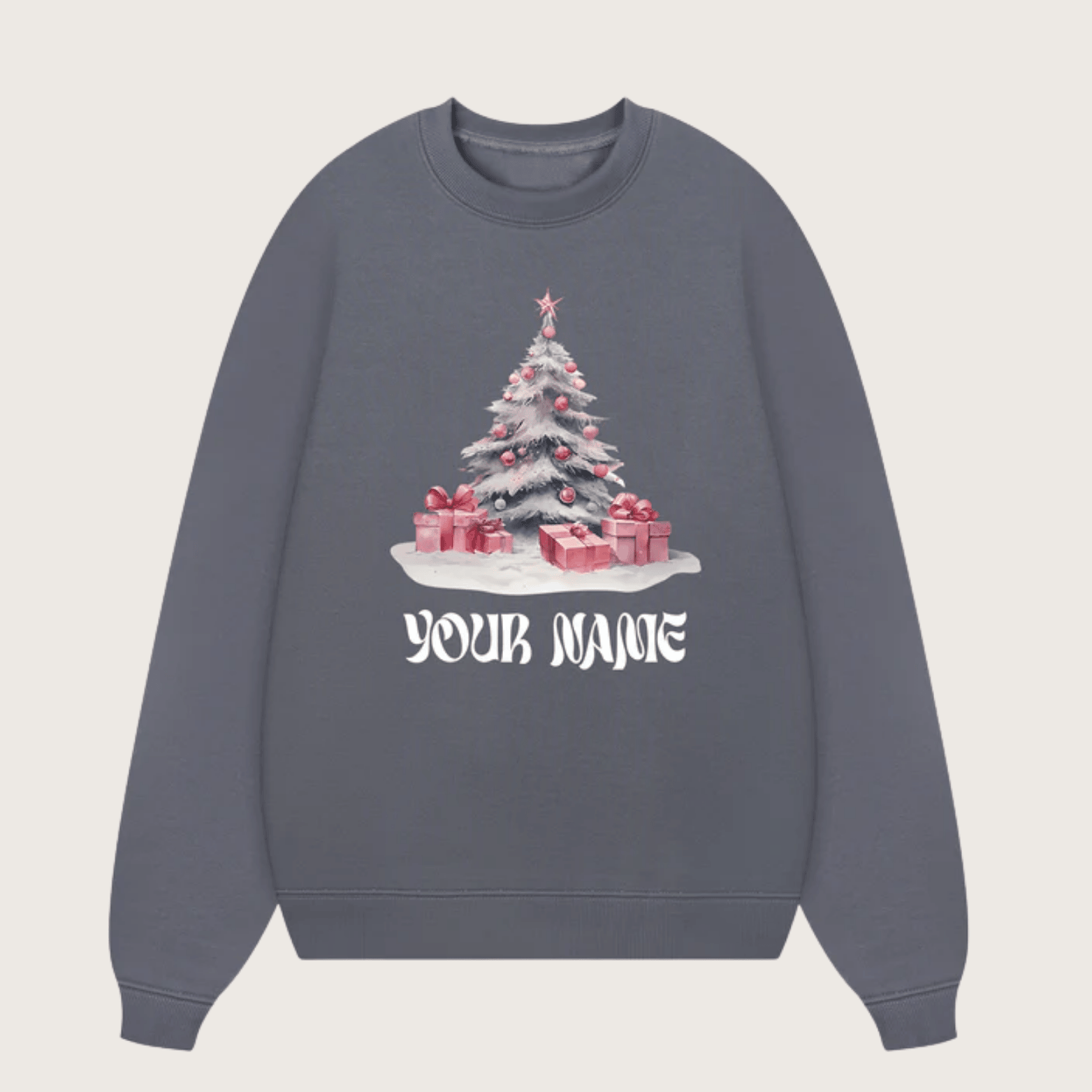 1762402876471.png Custom Christmas Gift Oversize Fleece Cotton Blend Pullover Sweater - Personalizable Name - Image 9