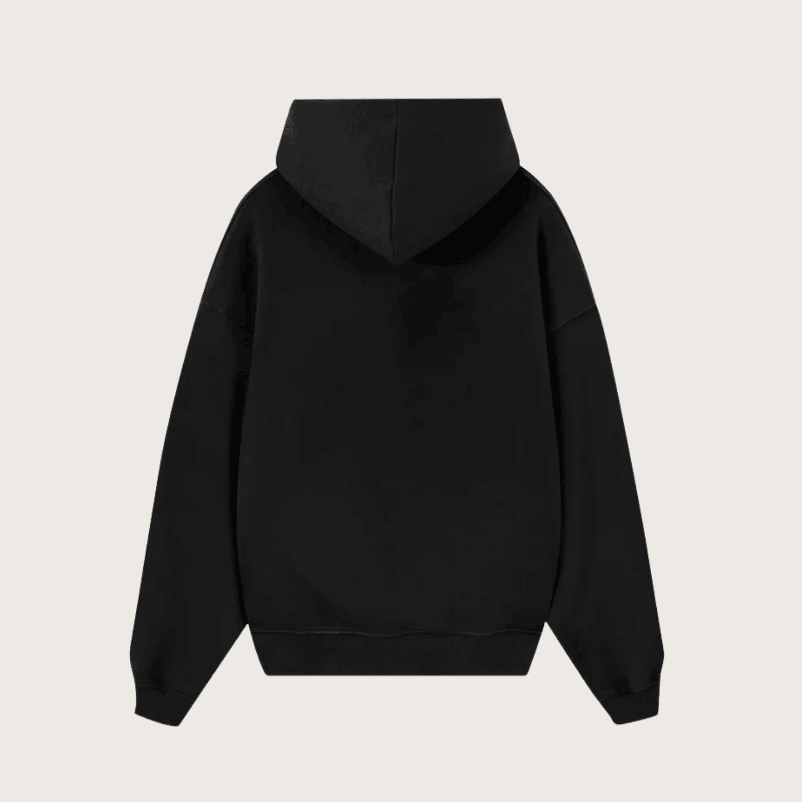 1762403491940.png City Paris France Relaxed Fit Fleece Cotton Blend Pullover Hoodie - Black - Image 2